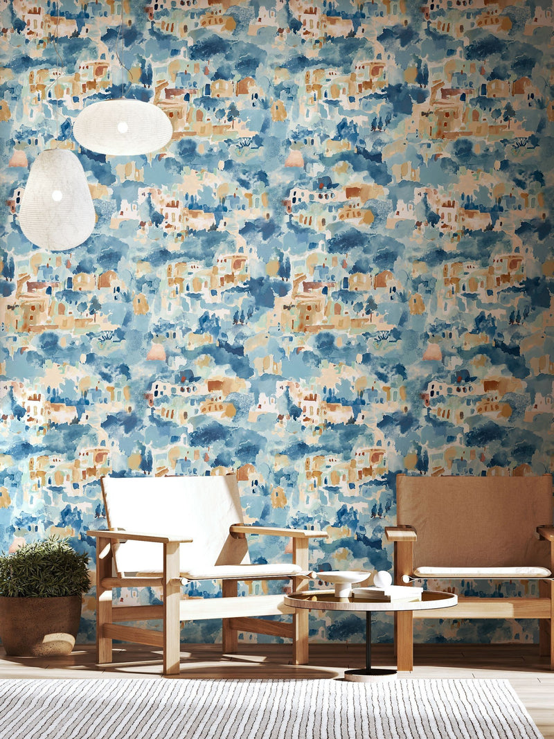 Ohpopsi Amalfi wallpaper A4 sample, imported from the UK