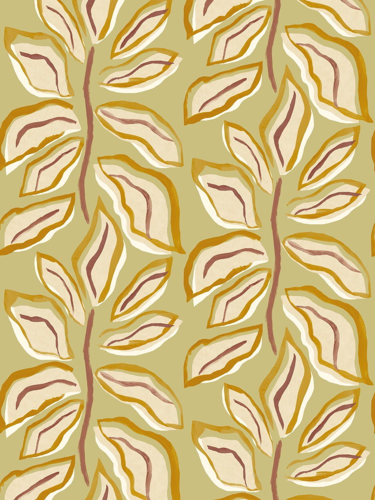 Ohpopsi Olive Glow Foli Wallpaper A4 Sample