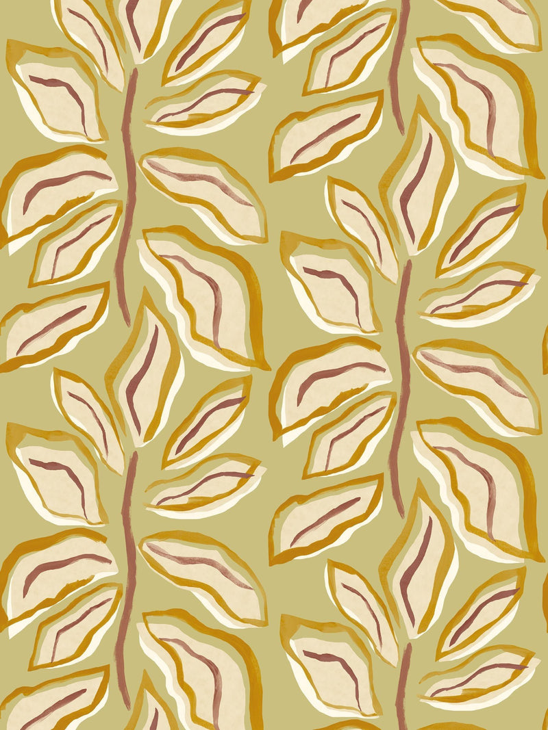 Ohpopsi Olive Glow Foli Wallpaper A4 Sample