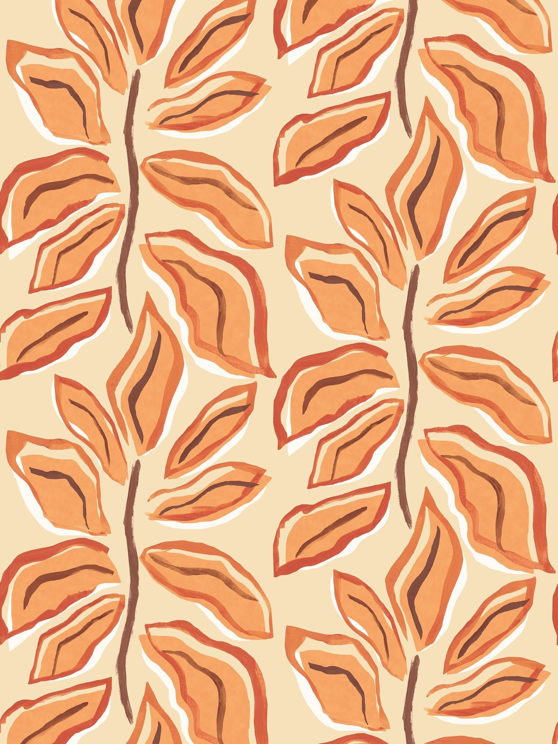 Ohpopsi Apricot Twist Foli Wallpaper A4 Sample