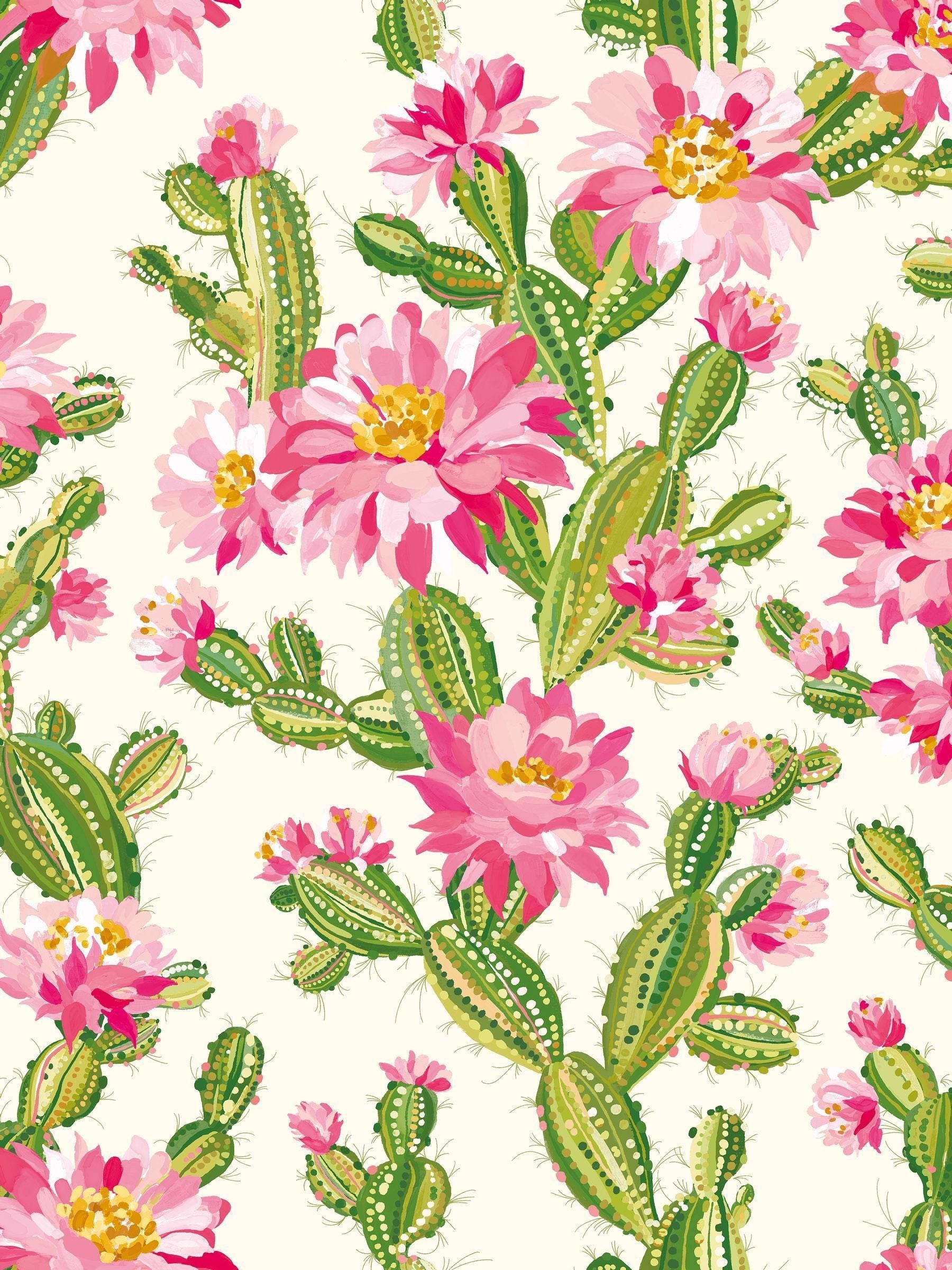 Ohpopsi Sunshine Cactus Bloom Wallpaper A4 Sample