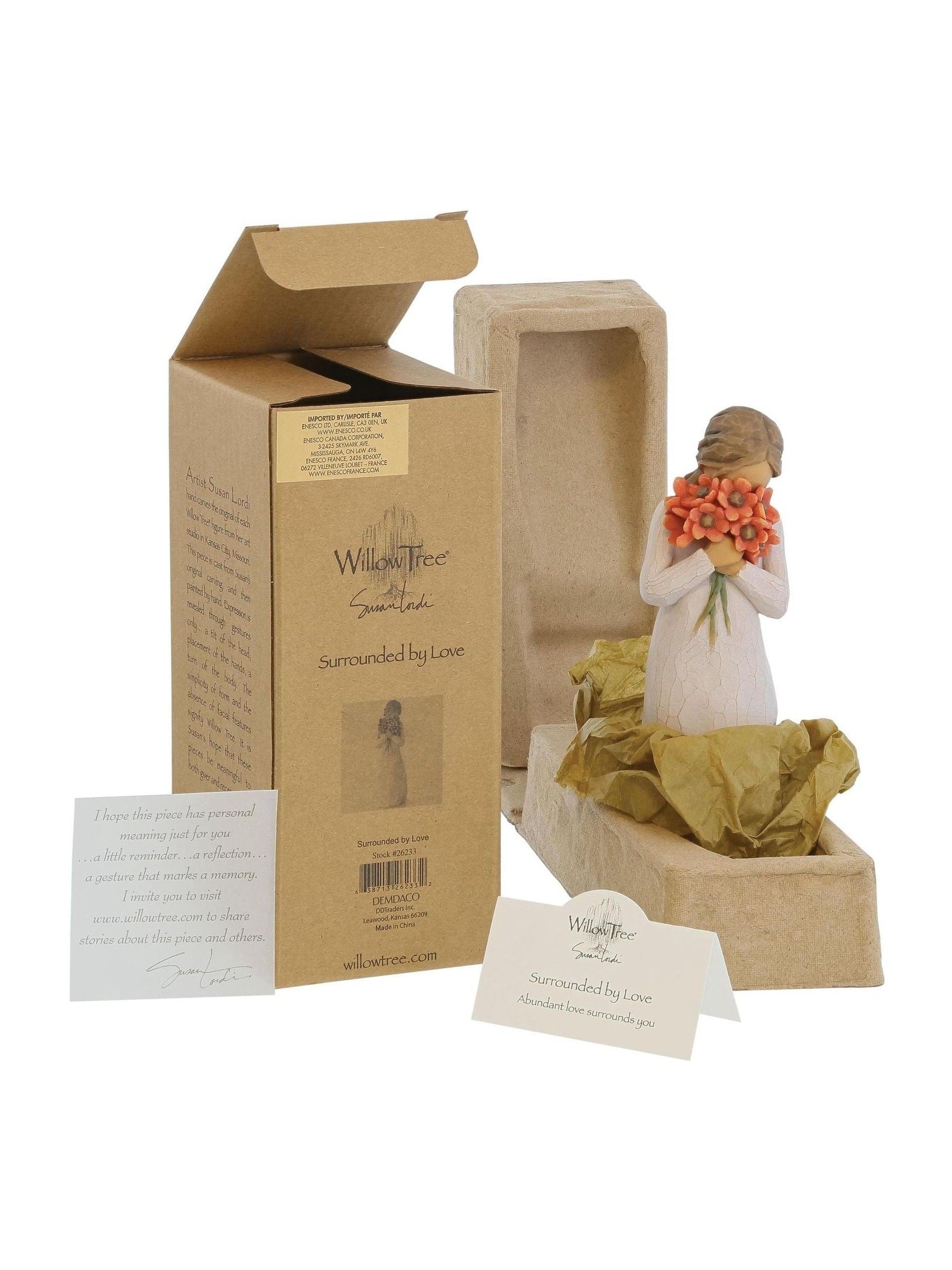 Willow Tree Surrounded By Love figurine, imported from the UK
