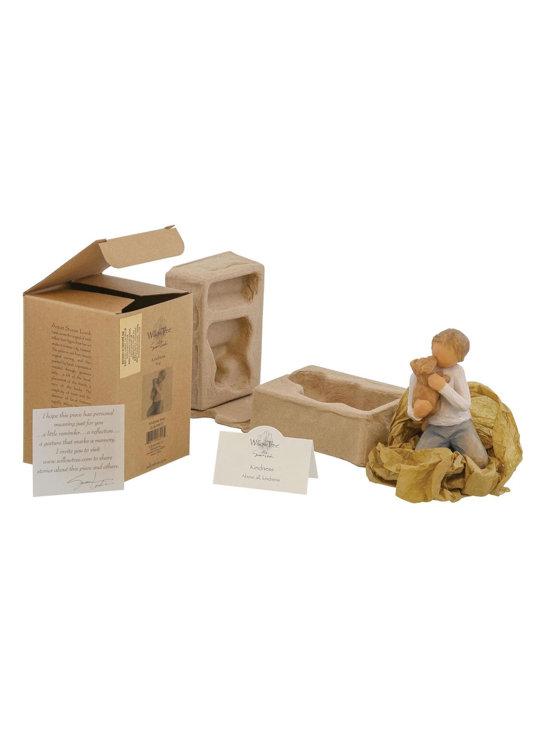 Willow Tree kindness boy figurine off white 7.5cm, UK version