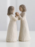Willow Tree sisters figurine off white cast stone (British brand)