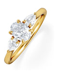 Diamond Store Evoke lab diamond ring oval cut trilogy 0.50ct, UK version