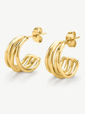 D.LOUISE gold tone waterproof mini hoops earrings - British product