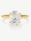 D.LOUISE gold tone oval solitaire travel ring, imported from the UK