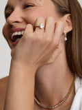 D.LOUISE gold tone oval solitaire travel ring, imported from the UK
