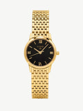 D.LOUISE gold tone classic link watch, imported from the UK
