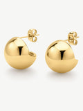 D.LOUISE gold tone waterproof bold bauble stud earrings, imported from the UK