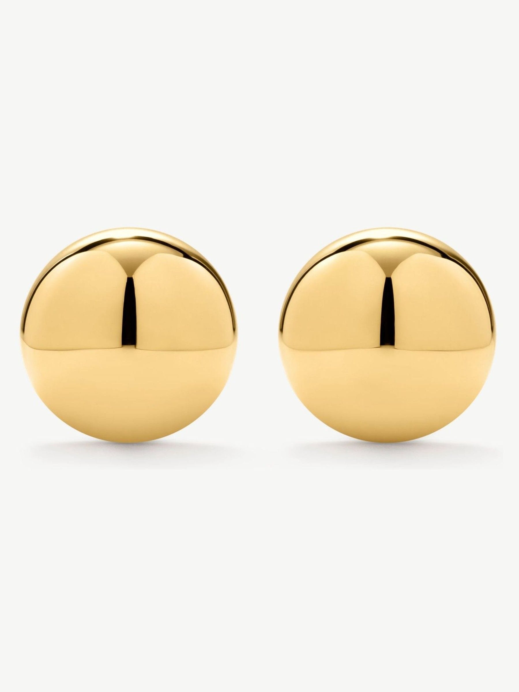 D.LOUISE gold tone waterproof bold bauble stud earrings, imported from the UK