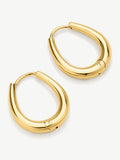 D.LOUISE gold tone waterproof tapered oval hoops, imported from the UK