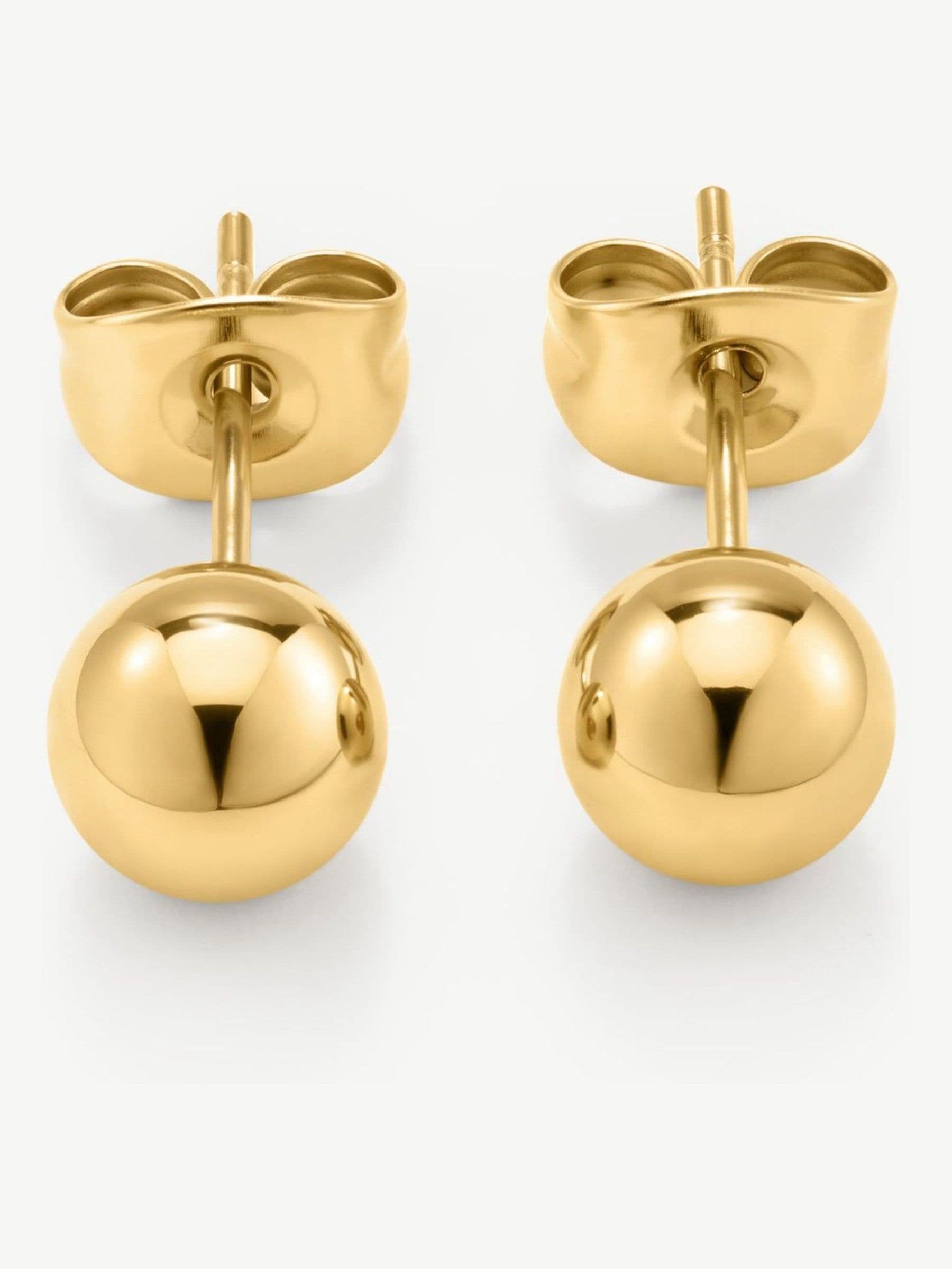 D.LOUISE gold tone waterproof mini bauble studs (British brand)