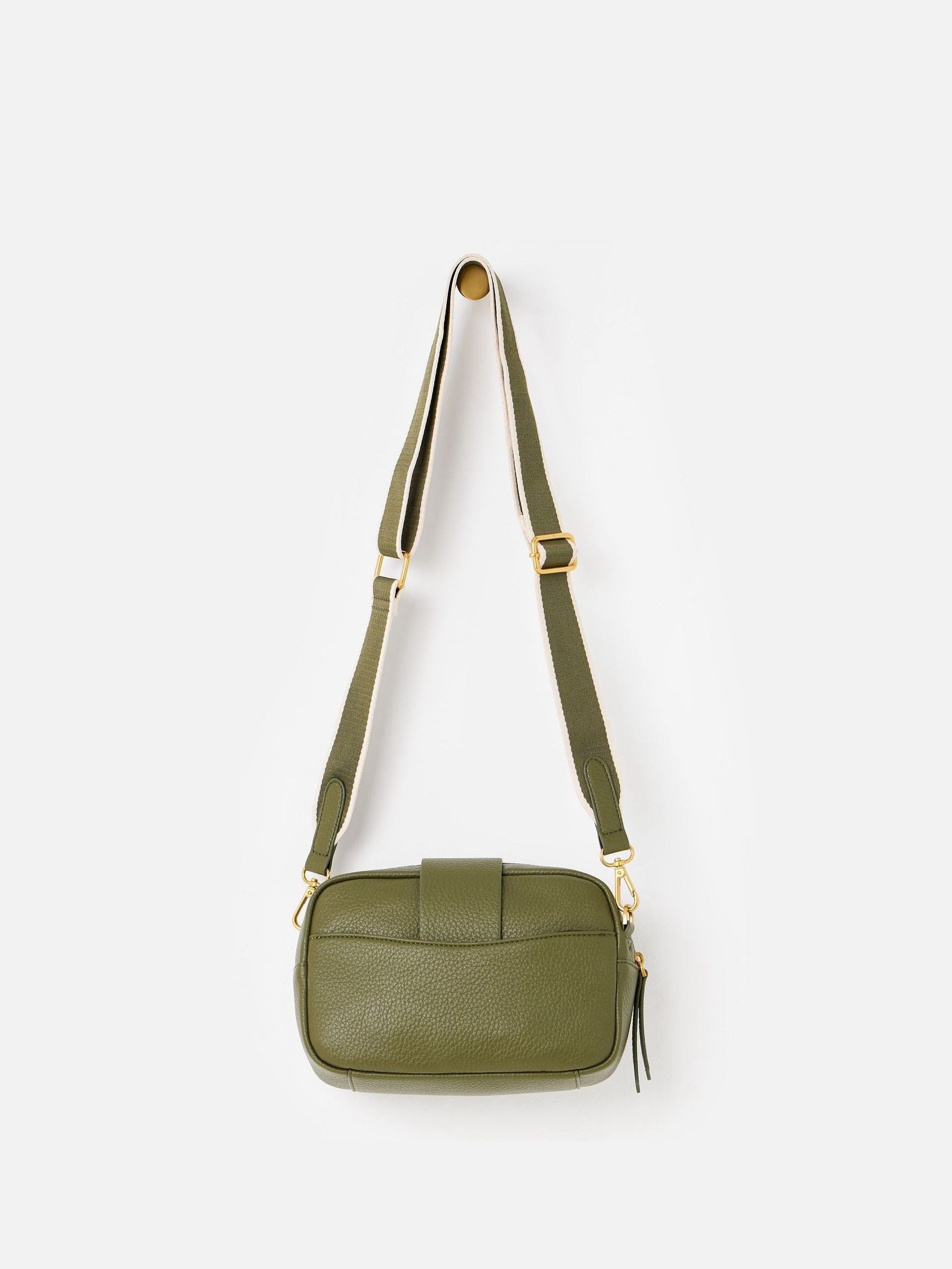 Oliver Bonas Charlee khaki green crossbody bag - British product