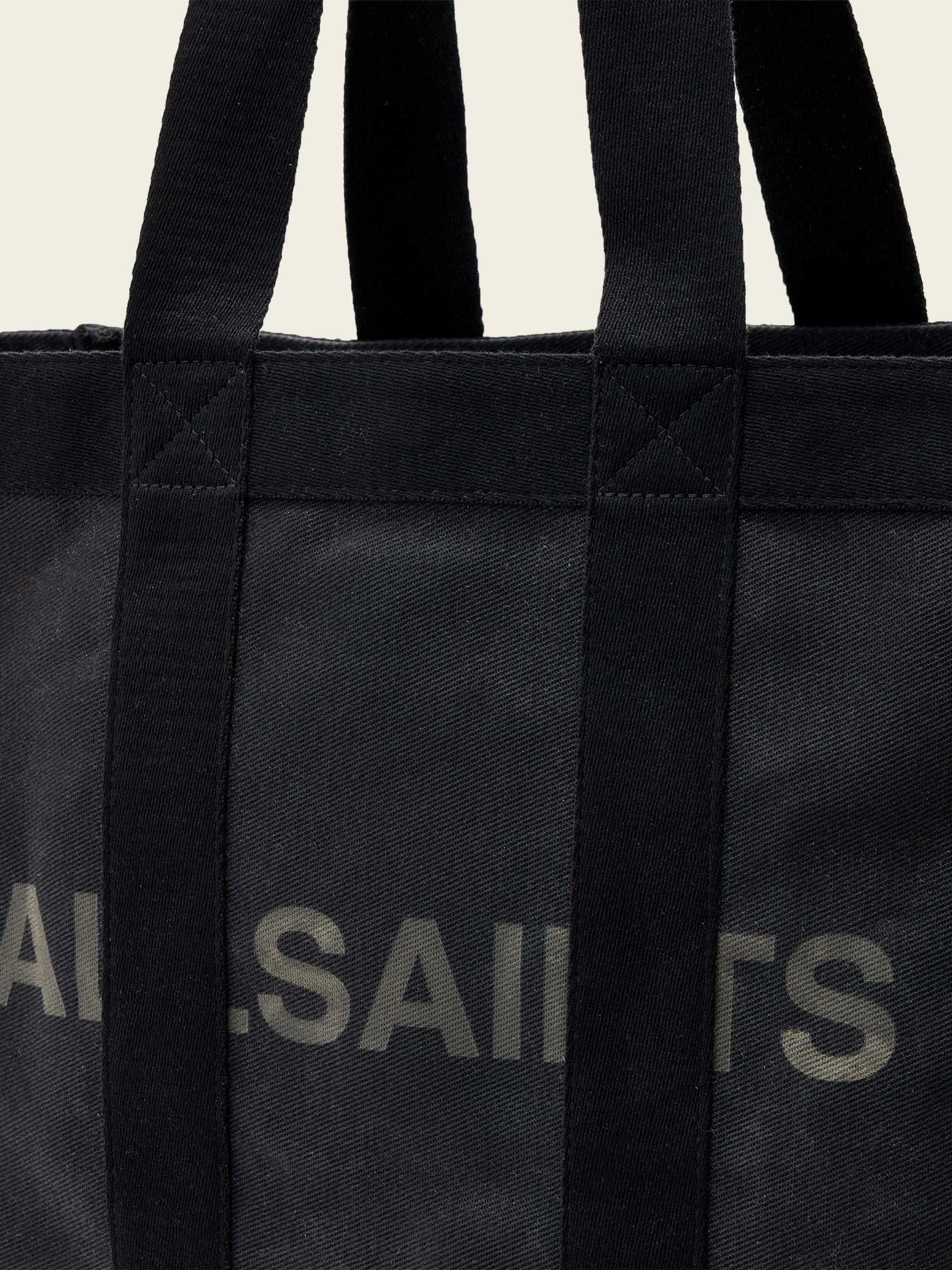 AllSaints black Layo canvas tote bag - British product