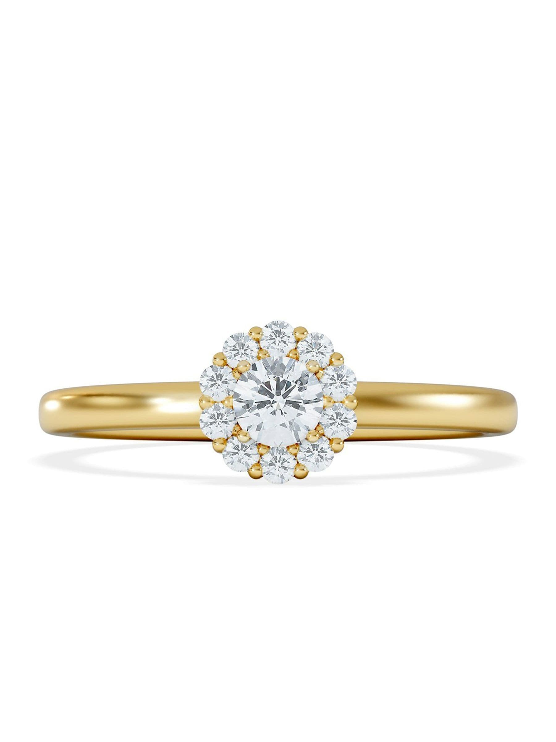 The Diamond Store halo ring 0.30ct lab diamond - British product