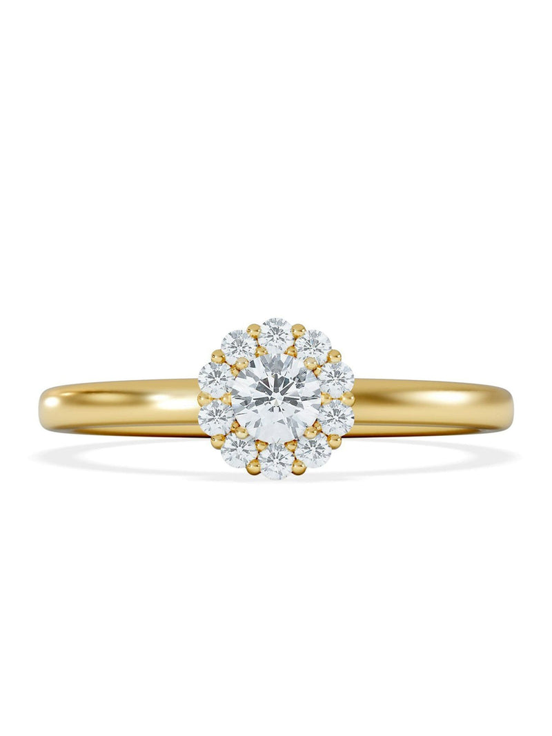 The Diamond Store halo ring 0.30ct lab diamond - British product