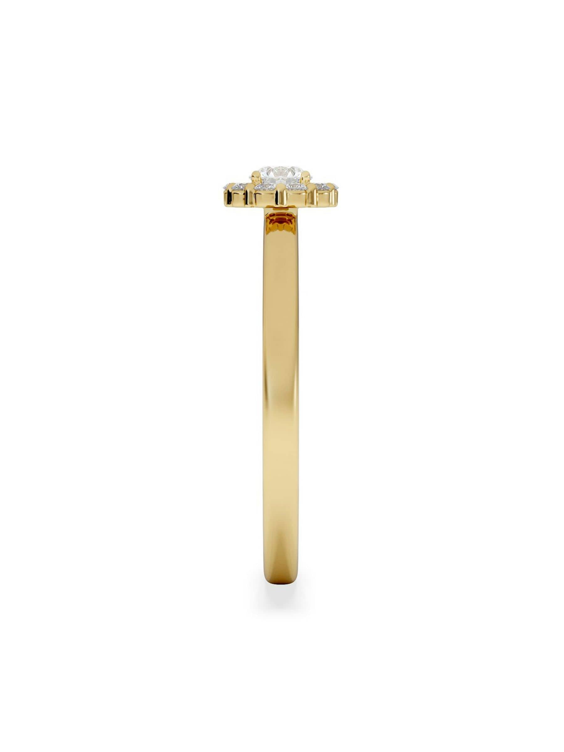 The Diamond Store halo ring 0.30ct lab diamond - British product