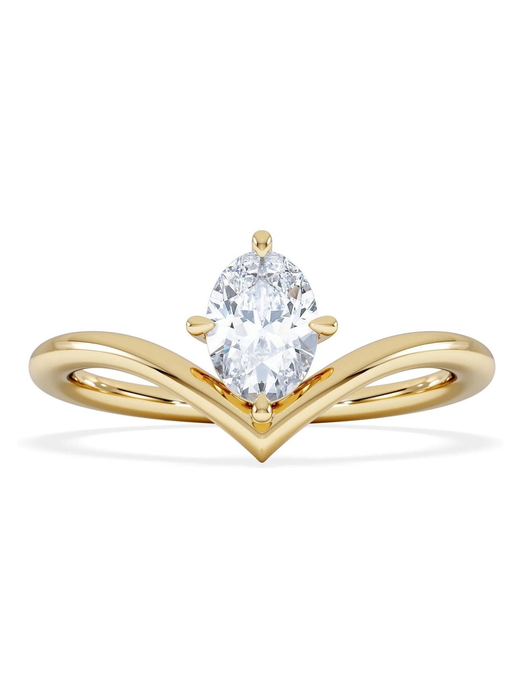 The Diamond Store Vela engagement ring 0.50ct oval lab diamond, UK version