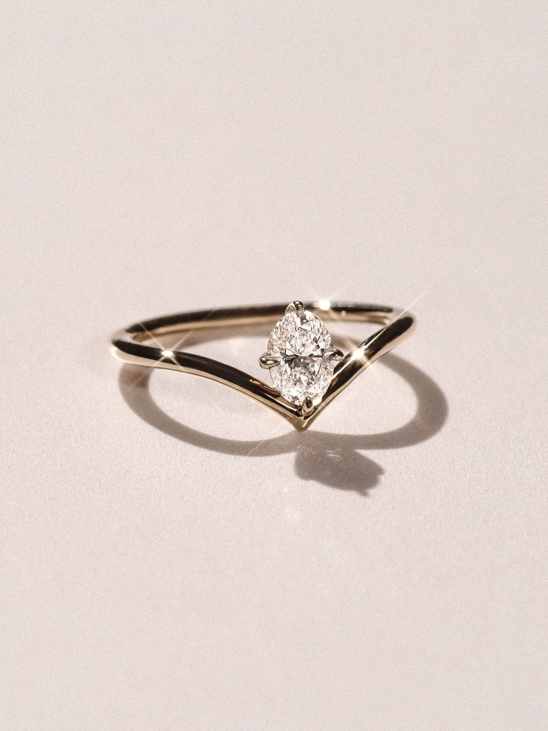 The Diamond Store Vela engagement ring 0.50ct oval lab diamond, UK version