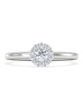 The Diamond Store 0.30ct lab diamond halo ring, imported from the UK