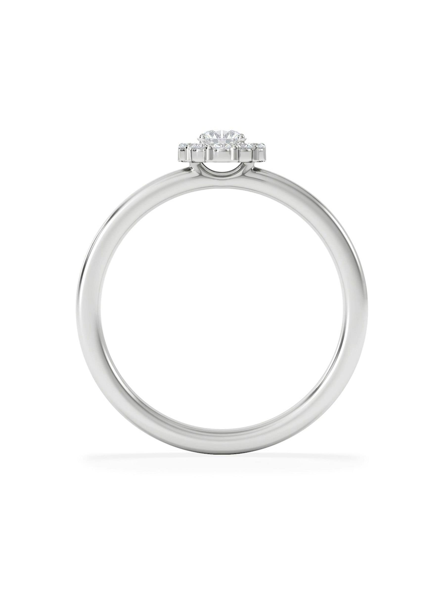 The Diamond Store 0.30ct lab diamond halo ring, imported from the UK