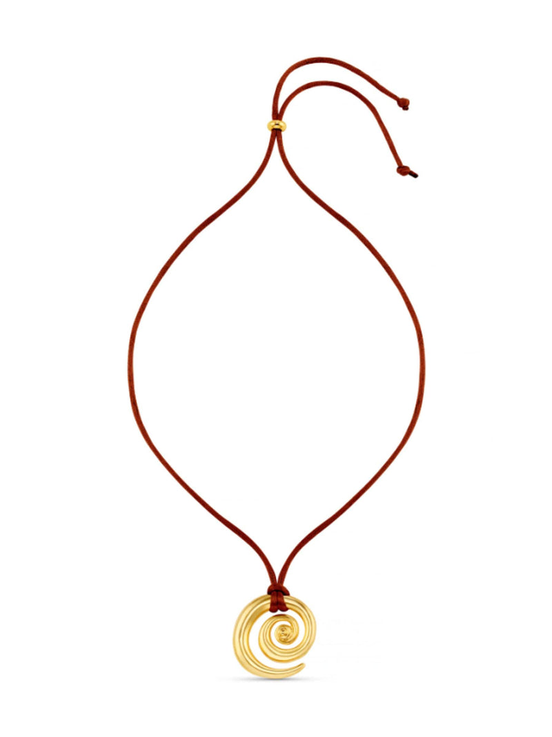 Orelia London gold tone statement spiral cord adjustable necklace, imported from the UK