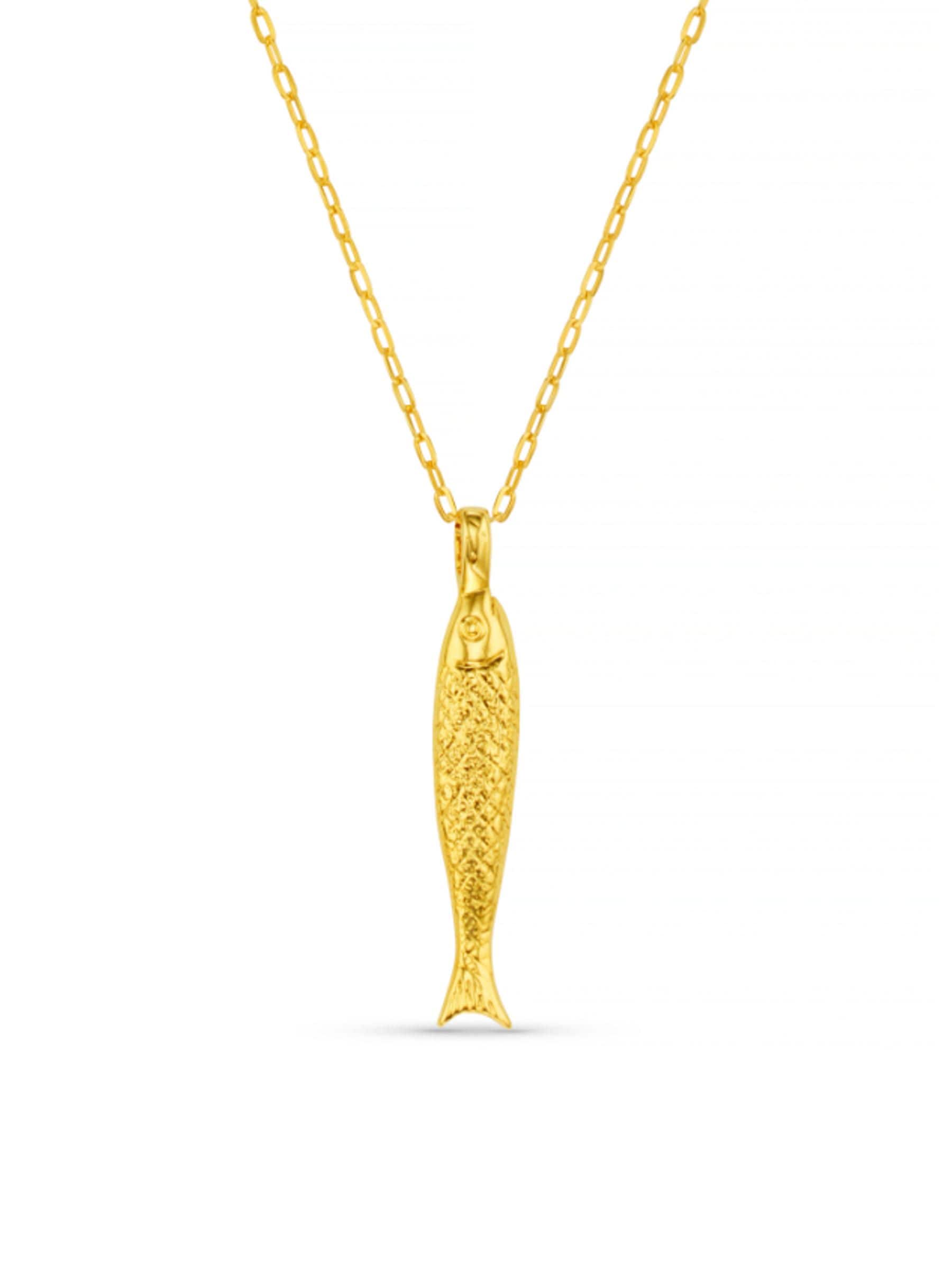 Orelia London gold tone textured fish charm necklace - British product