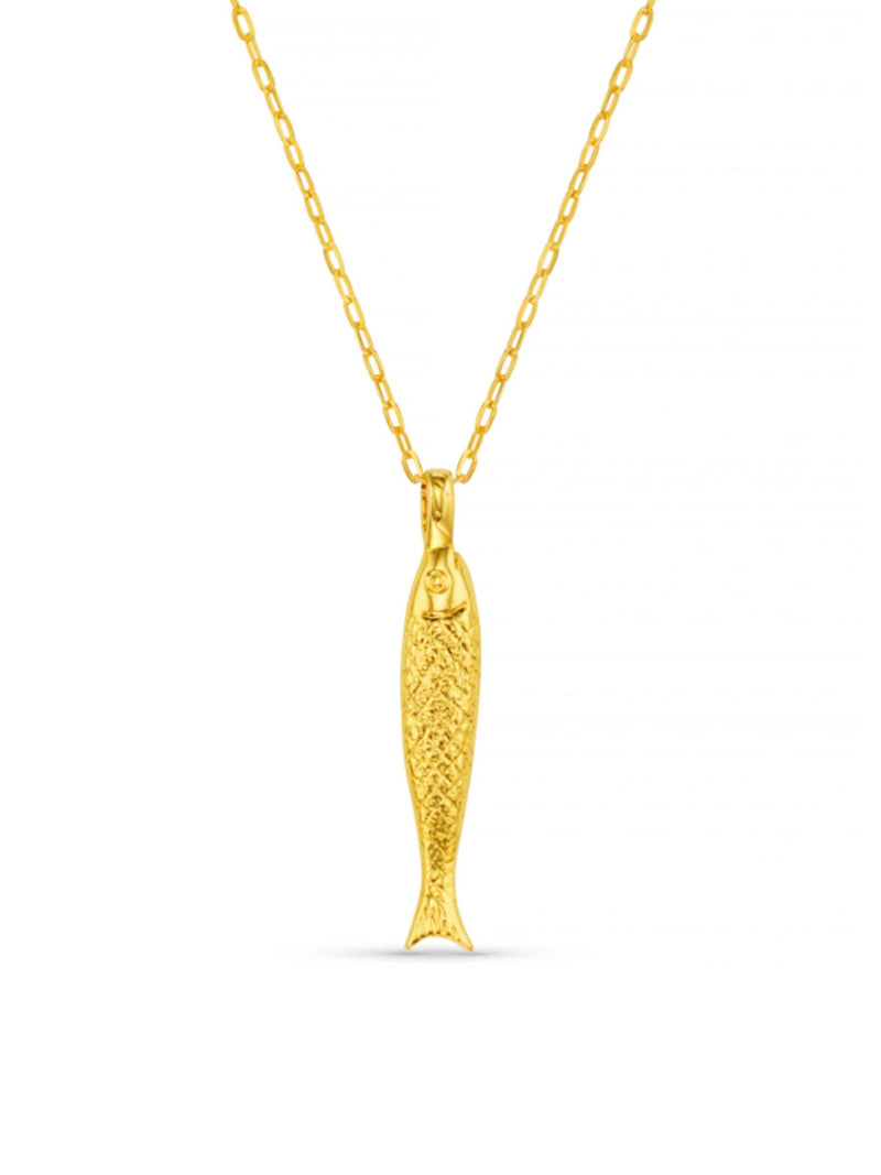 Orelia London gold tone textured fish charm necklace - British product