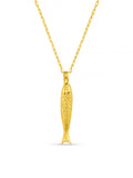 Orelia London gold tone textured fish charm necklace - British product
