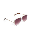 Dune London Grace aviator sunglasses gold metal frame (British brand)