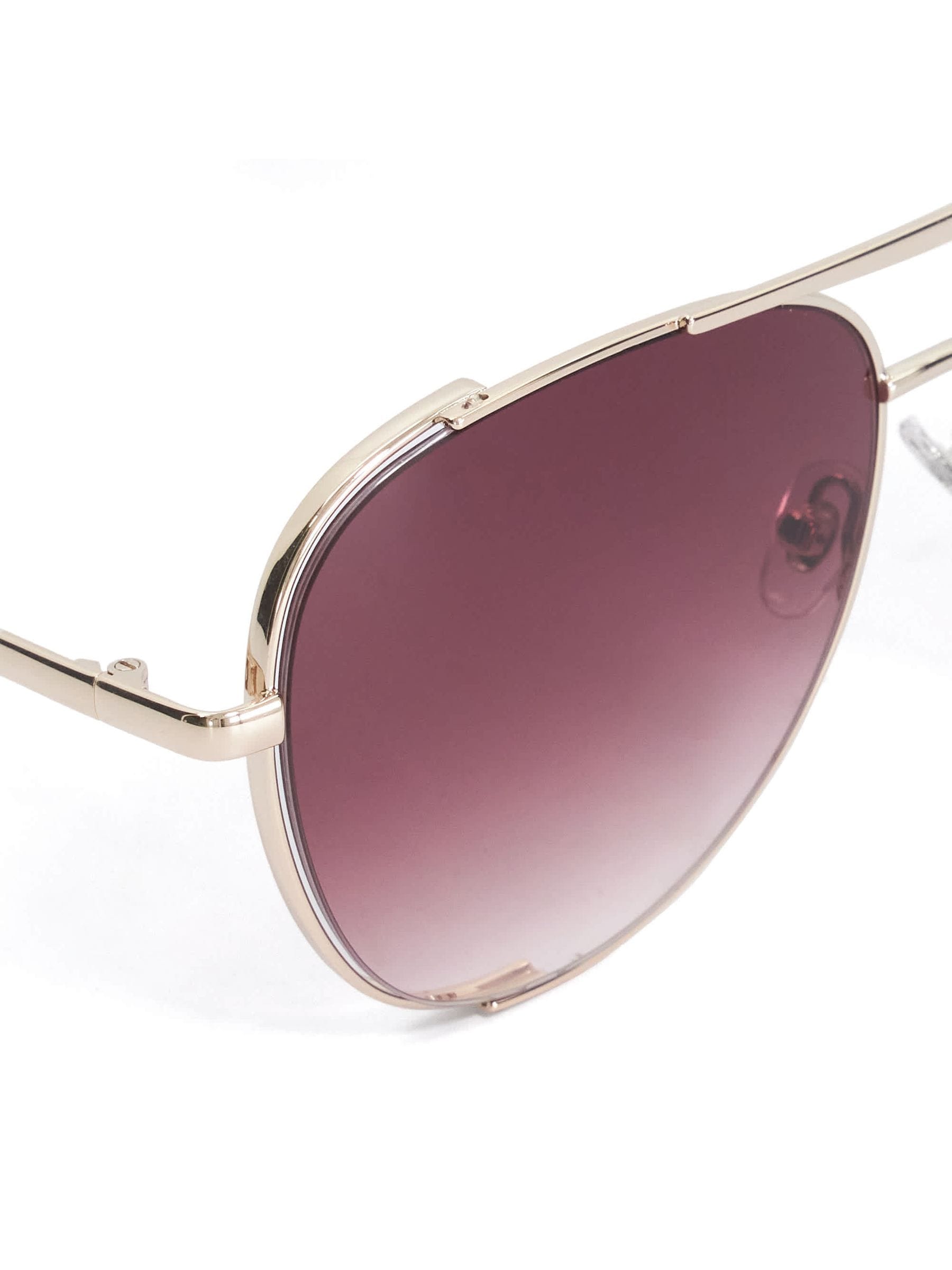 Dune London Grace aviator sunglasses gold metal frame (British brand)