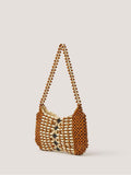 Monsoon brown wooden bead shoulder bag (British brand)