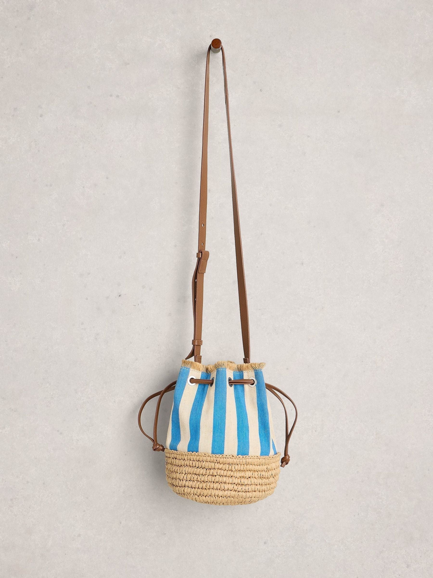 White Stuff Blue Mia Mini Drawtop Bag - British product