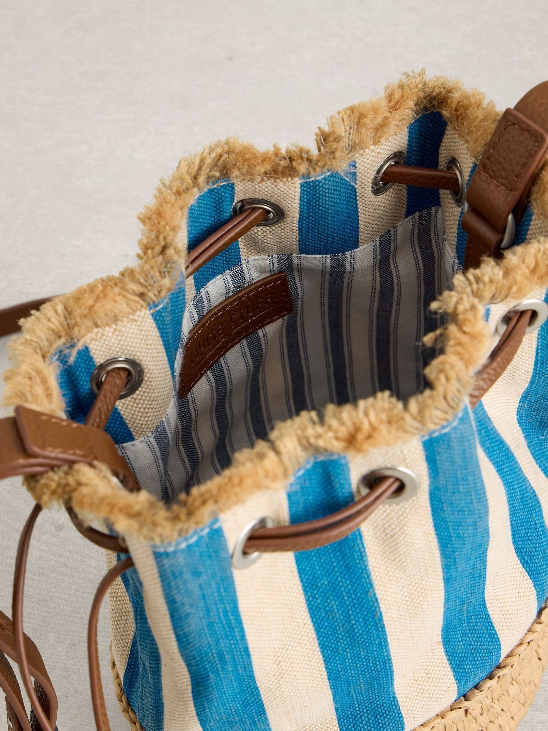 White Stuff Blue Mia Mini Drawtop Bag - British product