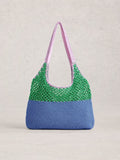 White Stuff Pink/Brown Christe Crochet Shopper Bag