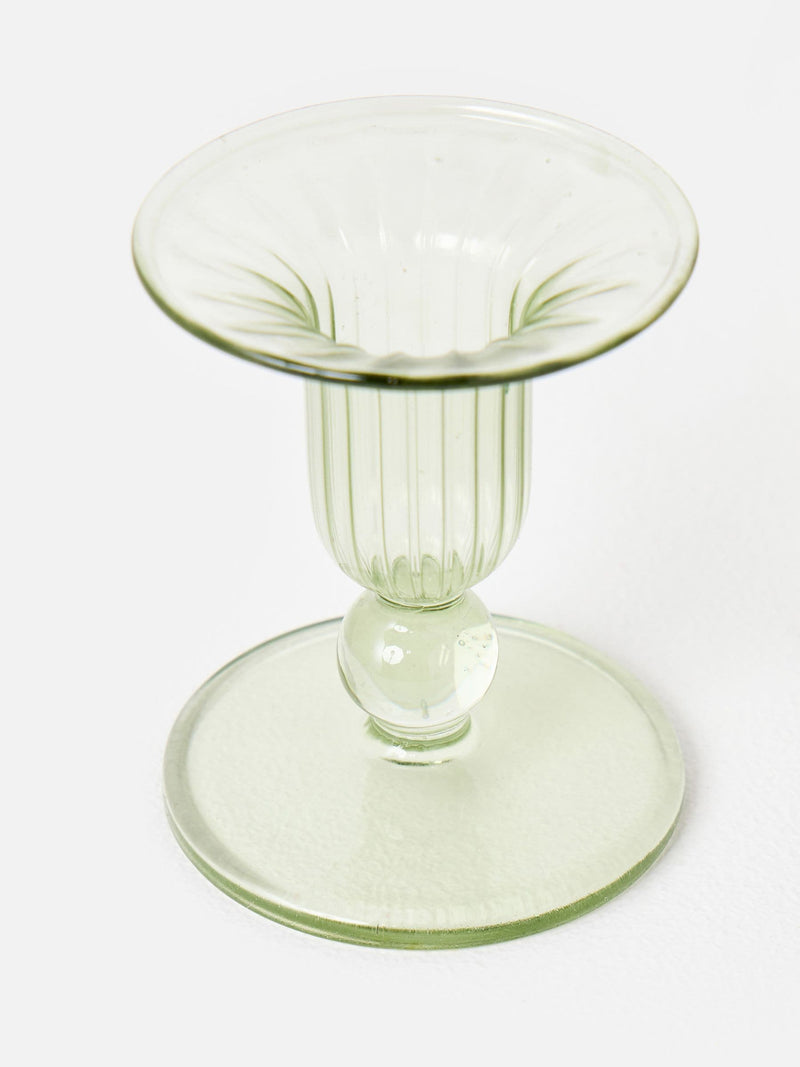 Oliver Bonas pink glass candlestick holders set of 2 - British product