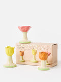 Oliver Bonas set of 3 ceramic flower bud vases 9cm - British product