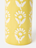 Oliver Bonas Yellow Fleur ceramic vase 25cm, UK version
