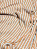 Oliver Bonas blue terracotta stripe knitted throw, UK version