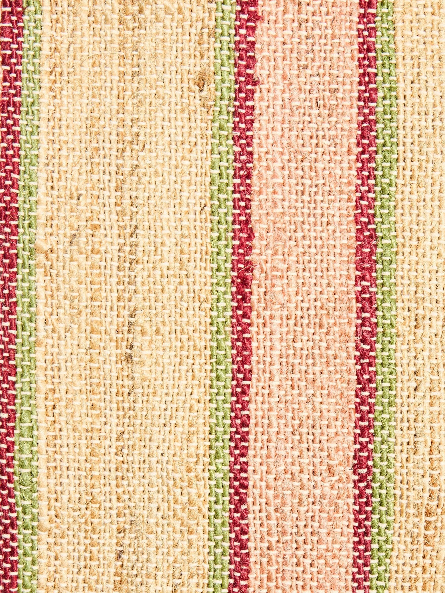 Oliver Bonas pink striped jute runner rug, UK version
