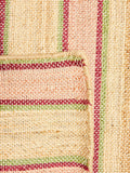 Oliver Bonas pink striped jute runner rug, UK version
