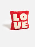 Oliver Bonas red love tufted cushion cover 45x45cm, UK version