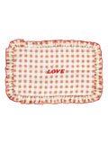 Oliver Bonas Love Gingham cushion cover 50x30cm, imported from the UK