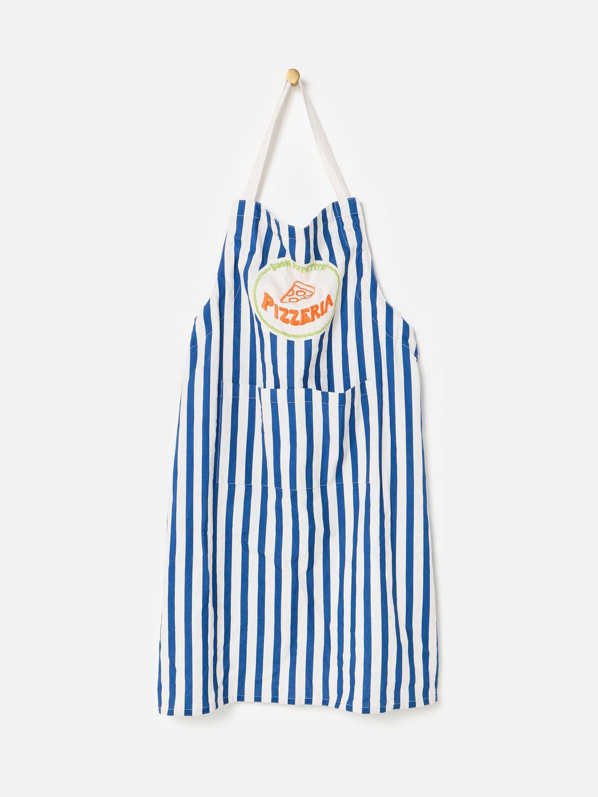 Oliver Bonas blue striped Pizza Club apron - British product