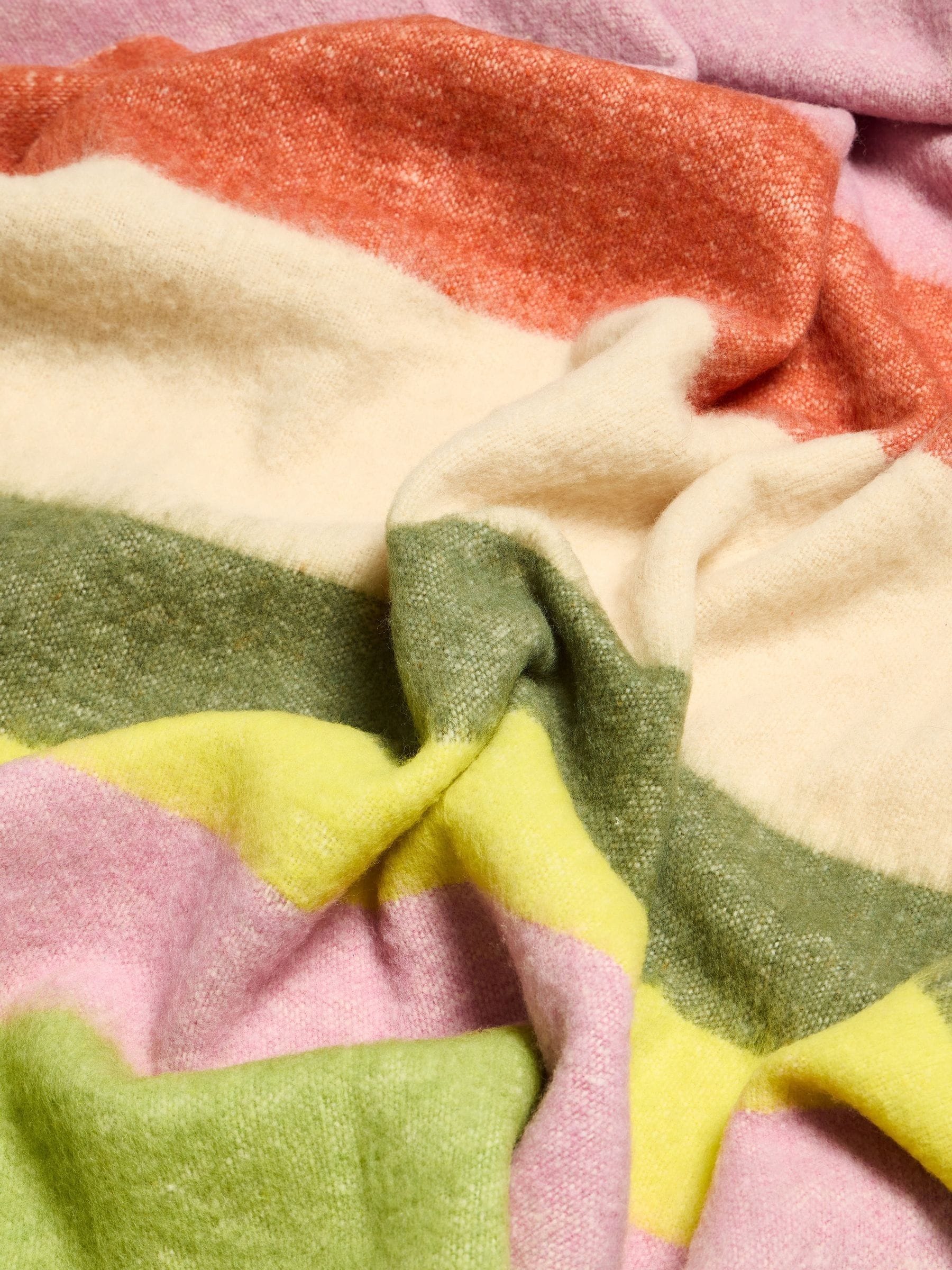 Oliver Bonas multicoloured striped throw 170x130cm (British brand)