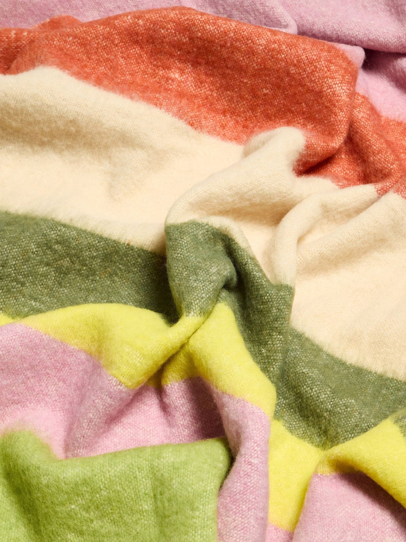 Oliver Bonas multicoloured striped throw 170x130cm (British brand)