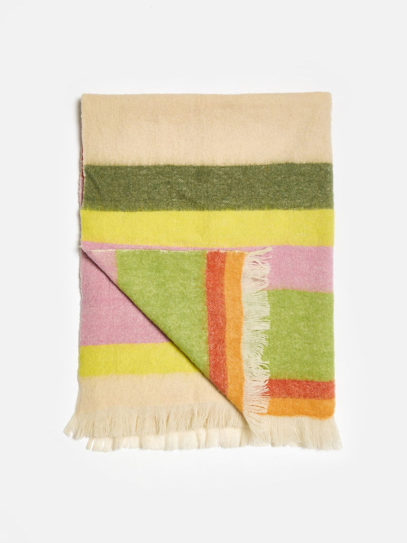 Oliver Bonas multicoloured striped throw 170x130cm (British brand)