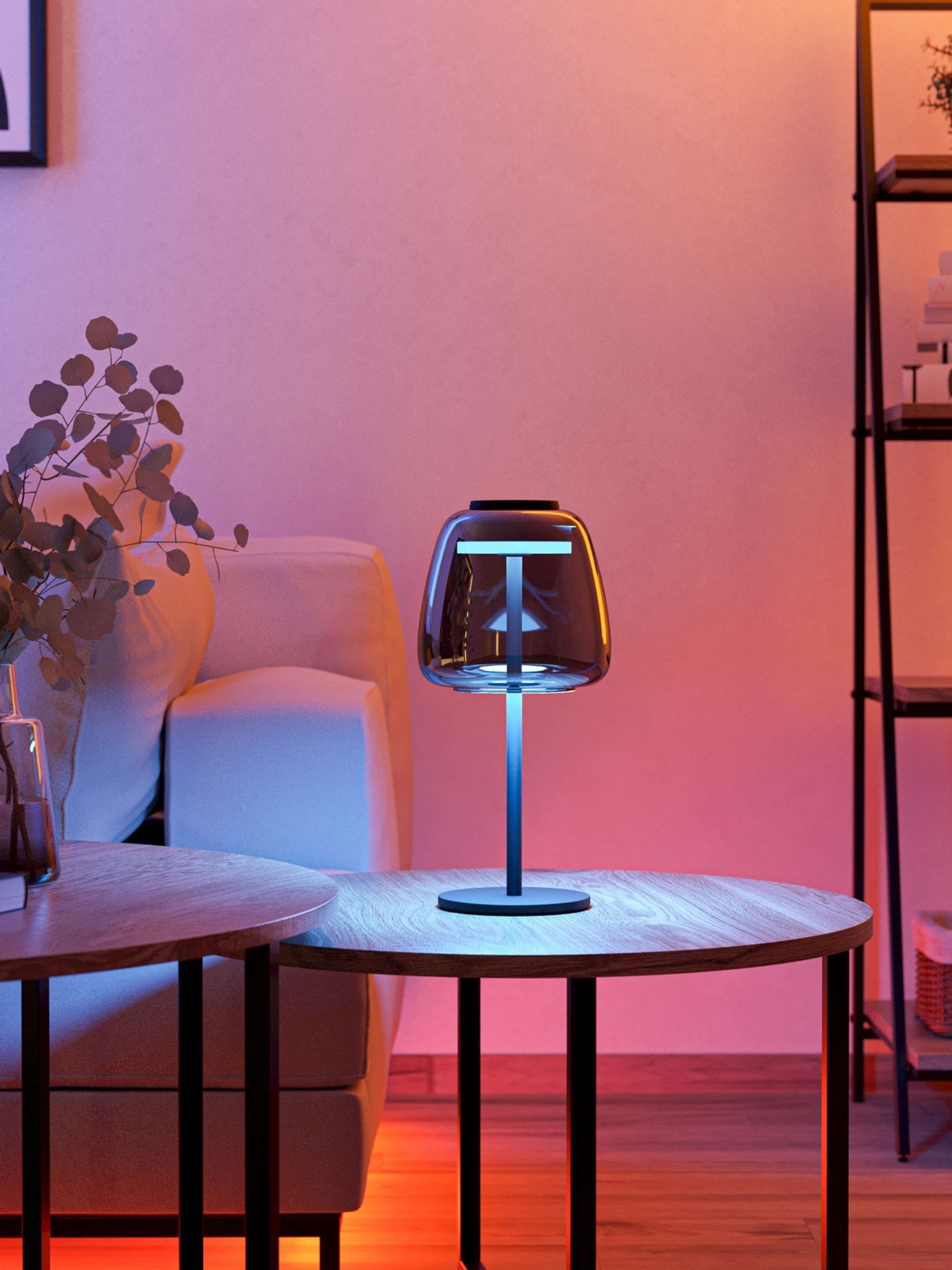Eglo Alfero-Z smart table lamp black glass (British brand)