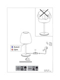 Eglo Alfero-Z smart table lamp black glass (British brand)